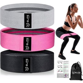 Elite Fitness Bandas de Resistencia Paquete con 3 + Bolso, Ligas de Resistencia para Hacer Ejercicio en casa y Gimnasio