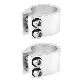 Create idea 2pcs 31.8mm Aluminium Alloy Bicycle Quick Release Seatpost Collar Bike Seat Post Clamp Silver