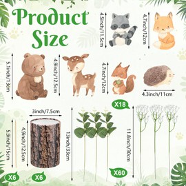 Yinder 48 Pcs Woodland Centerpieces Forest Tabletop Decoration, Woodland