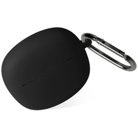 Geiomoo Soft Silicone Case for Baseus Bowie MC1, Scratch Resistant Flexible Cover with Carabiner (Black)