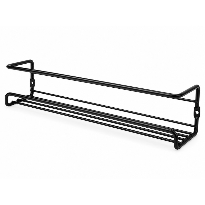 Wall-Mounted Spice Rack for Kitchen Storage – 2-Piece Metal Organizer