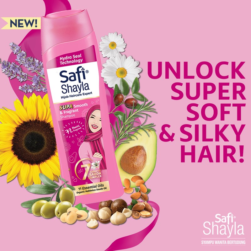 Safi Shayla Hijab Supa Shampoo 625g Micellar Fresh Anti Frizz