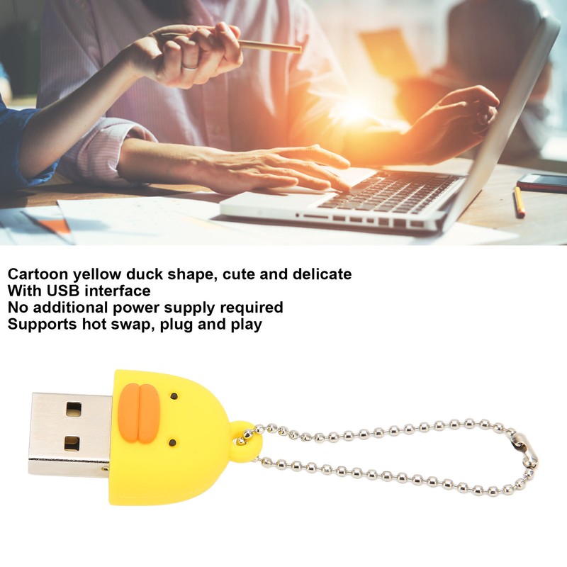 Cartoon Flash Drive Cute Yellow Duck Shape Anti Electromagnetic Interference