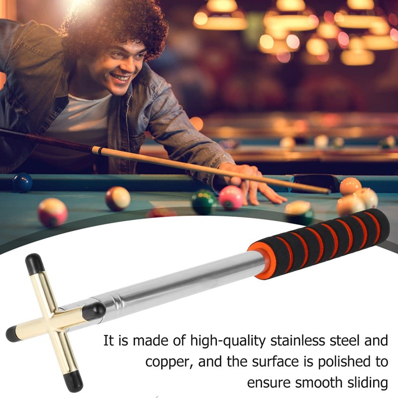 Retractable Billiards Cue Stick Bridge, Non-Slip Cue Pool with Replaceable