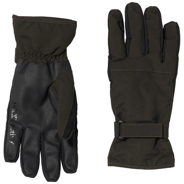 camel active Men's teXXXactive Material-Mix Gloves Mittens, Dark Brown, M, dark brown