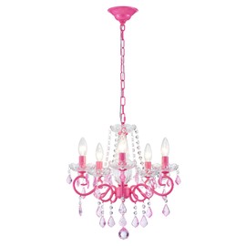Small Crystal Chandelier, Modern Pink Chandeliers for Dining Room Light Fixture, Mini Crystal Pendant Light Bedroom for Ceiling Light Fixture for Living Room Entryway Kitchen Island Hallway