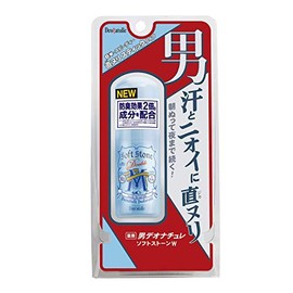 Deonature Men's Soft Stone W Men's Straight Nuri Antiperspirant Stick for Armpits x 6 Pieces