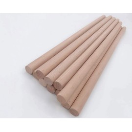 Rice Hiba Rice Bar, Round Bar, Keyaki's Round Bar, Diameter 0.2 inches (5 mm), Length 11.8 inches (30 cm), Wood, For DIY Models, Arts & Crafts, For Maibee, Pack of 10