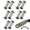 10 Packs Knife Handle Screws Rivets Bolts Fasteners,Hex Flat Head