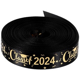 LUOZZY Graduation Ribbon Roll Gift Wrapping Ribbon Class of 2024 Ribbon for DIY Craft Gift Wrapping Packaging Ribbon
