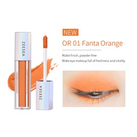 zeesea Glitter Galaxy Colored Liquid Eyeshadow, Dazzling Shimmer Eye Makeup, High Pigmented & Long Lasting (OR01)