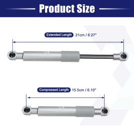 X AUTOHAUX Pack of 2 Gas Spring 500N Gas Pressure Damper 210 mm Tailgate Damper for Motorhome Bed Boat Bed Cover Door Lid
