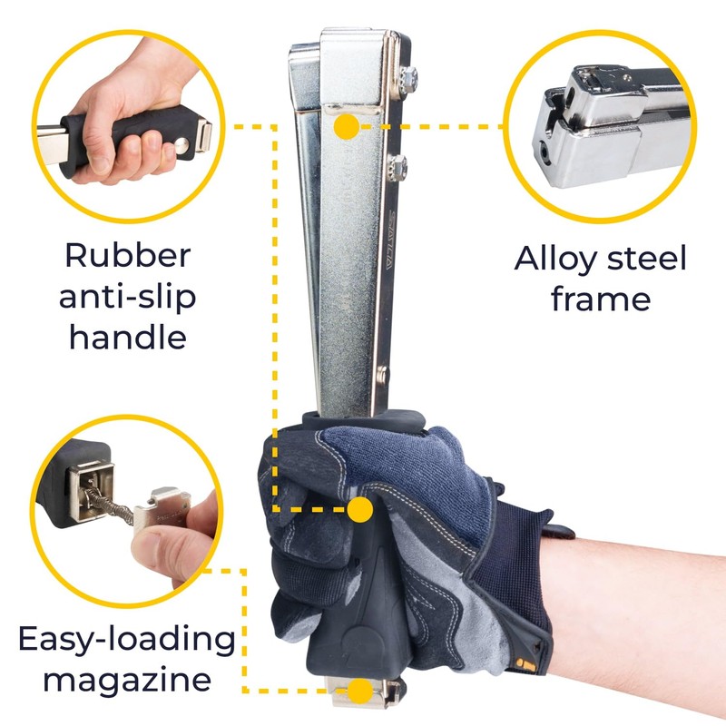 IDL Packaging HT-9-11 Heavy-Duty Hammer Tacker Stapler for 3/8" (10