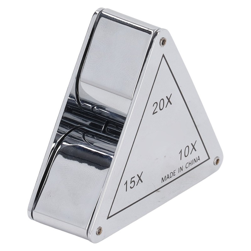 3 Lens Loupe Pocket Foldable Jewelers 10X 15X 20X Jewelry