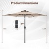 Tangkula 7.5 ft Solar LED Patio Umbrella, Outdoor Heavy Duty