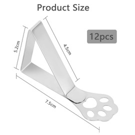 Tablecloth Holder for Thick Table Tops, Pack of 10 Stainless Steel Tablecloth Clips, Durable Cat Claws Table Clamp for Garden Table, Restaurant, Family Dining Table, Outdoor, Camping Table