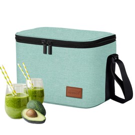 Cool Bag Small Light Insulated Lunch Bag for Work & School Foldable Waterproof Zip Closure