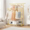 UDEAR Double Rod Clothing Garment Rack,Rolling Hangable Clothes Rack,Portable Clothes