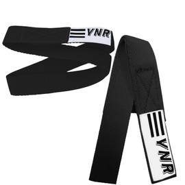 YNR Premium Gymnastic Bar Loops Straps, hand grip, palm protection, guards (25CM, Black)