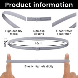 Pack of 6 Hairbands Boys Sports Hair Bands Men Hair Band Sport Children Headband Boys Football Elastic Hair Band Non-Slip Headbands Children Hair Bands Women Thin