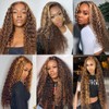 Ombre Deep Wave Lace Front Wigs Human Hair Pre Plucked