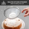 Walfos Fine Mesh Strainer 4PCS, Versatile Kitchen Strainer with Handle