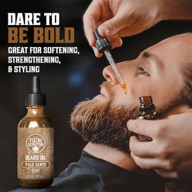 Aceite Palo Santo Barba Hombres Natural Argán Jojoba Suavizante Fortalece Hidrata Acondicionador