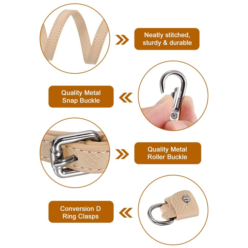 sourcing map Leather Bag Strap Replacement Adjustable Crossbody Bag Straps