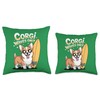 Cute Corgi Surfing Beach Waves Summer Vibes Funny Dog Throw