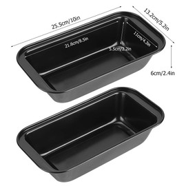 Molde Rectangular Para Pan Tostado De 5,2 X 10 Pulgadas, De Acero Al Carbono, Antiadherente, Para Hornear Pan, Pasteles, Para El Hogar, Cocina, Panadería, Herramientas De Cocina (Negro)