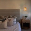 Hanging Lampshade with Plug, Outdoor Lamp, Hanging Boho Rattan Ceiling