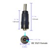 FENGHAISHUN DC5521 Female to 5525 Male DC Power Adapter Connector