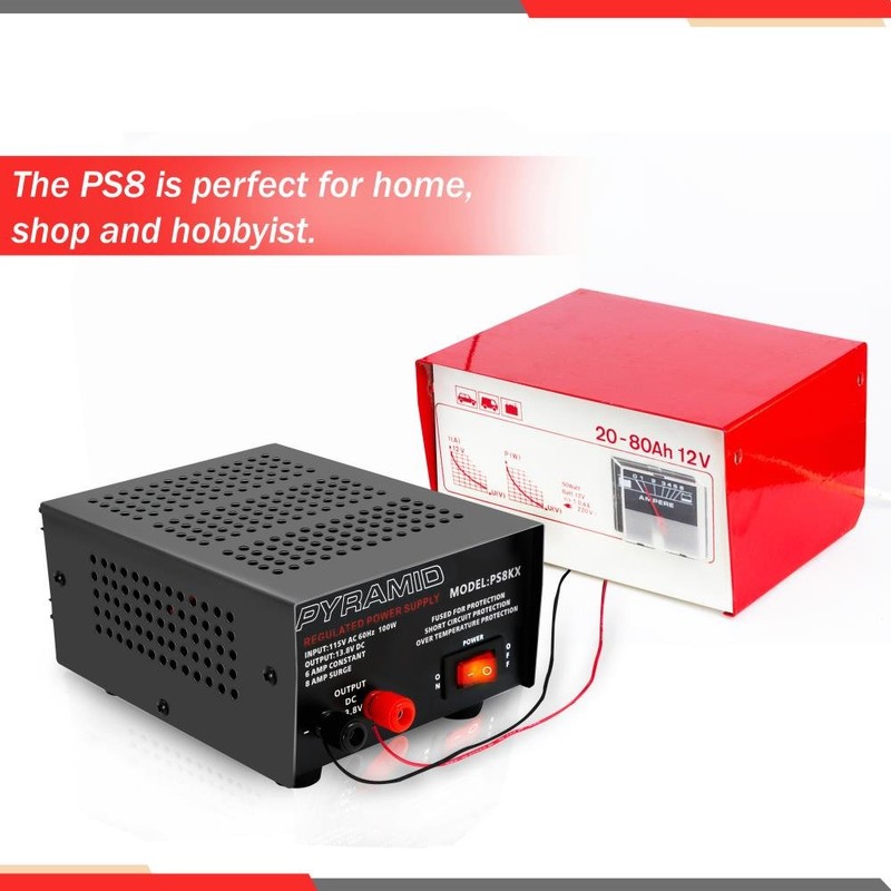 Pyramid Universal Compact Bench Power Supply - 6 Amp Linear