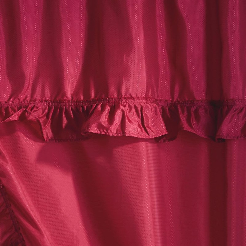 Stoneberry Home Ruffled Shower Curtain Set, Burgundy