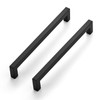Ravinte Matte Black Cabinet Square Handles Drawer Pulls 8 Inch