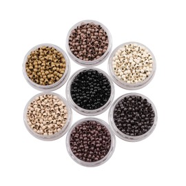 KOCONI 500pcs Nano Rings Nano Beads Copper Micro Rings Micro Beads Rings Micro Nano Beads Micro Links Nano Extensions Beads Nano Micro Rings 3mm #5 Brown