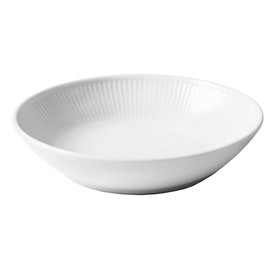 Pillivuyt Plisse Shallow Round Bowl 7.75" Porcelain White