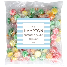 Fruity Starlight Hard Candy, 2 Pound Bulk Candy (Approx. 150 pcs.), Individually Wrapped Hard Candy, Fruit Starlights, The Hampton Popcorn & Candy Company