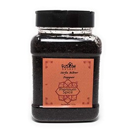 Fusion Select Premium Urfa Biber Pepper - Red Turkish Chili for Cooking & Seasoning - Burgundy Spice for Kitchen or Pantry - Sealed Jar, Double Flip Lids - Isot Pepper Flakes, Made in Turkey (7 Oz)