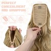 Felendy Ponytail Extension, 15" Drawstring Ponytail Hair Extensions Curly Wavy