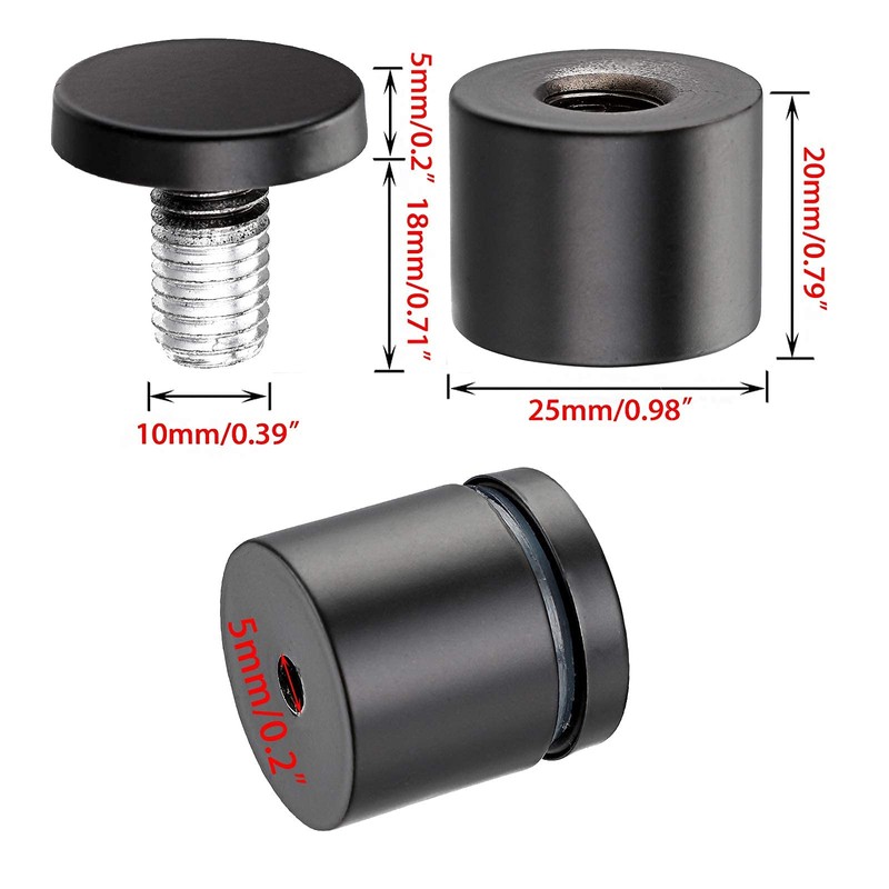 BTSKY Pack of 24 Sturdy Stainless Steel Sign Standoff Screws
