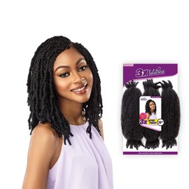 Sensationnel Lulutress Crochet Braiding hair - DIY hair style crochet braids hair extensions All Kanekalon flame retardant synthetic Fiber Locs Premade Precurled TWISTs color braids - 3X afro TWIST 16 (2)