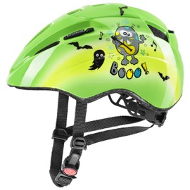 uvex Kid 2 - Lightweight Kids Bike Helmet for Children - Individual Fit - Upgradeable with an LED Light - Green - 46-52 cm