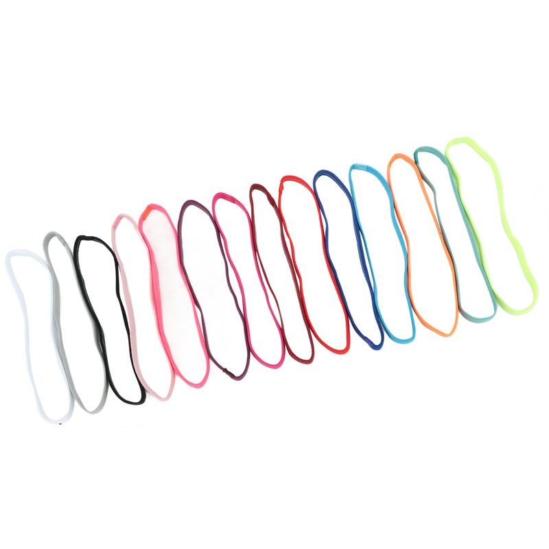14PCS Workout Headband Polyester Cotton Non Slip Breathable Head Sweat