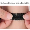 2 Pairs Black Shoe Straps Womens Elastic Detachable Buckle Shoe