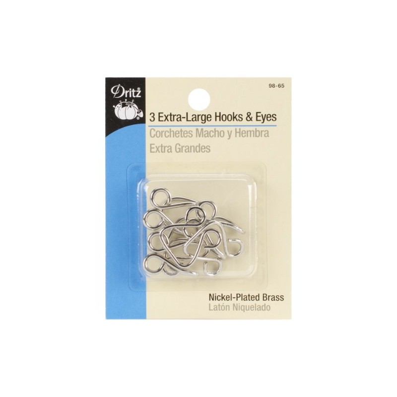 Dritz 98-65 Hooks and Eyes, Nickel, 3 Count