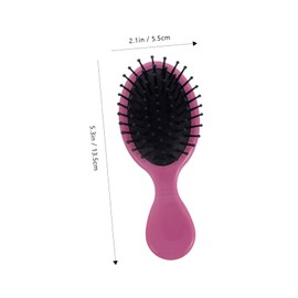 SAFIGLE 3pcs Mini Hair Brush Durable Massage Comb for Women Lightweight Portable Hair Styling Brush for Scalp Massage Rose Red