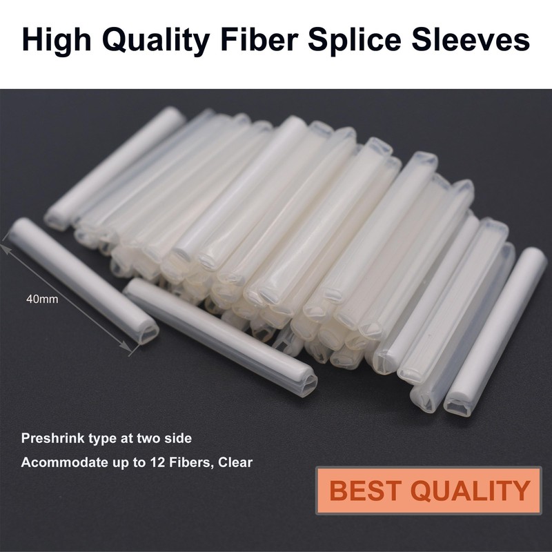 Preshurnk Ribbon Mass Fiber Optic Fusion Splice Protection Sleeves 40mm,Accommodate