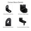 24Pcs L Brackets Corner Bracket Sets, 90 Degree Right Angle