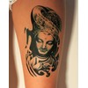 Large Budda Temporary Tattoo - Stylish Black Ink Design
